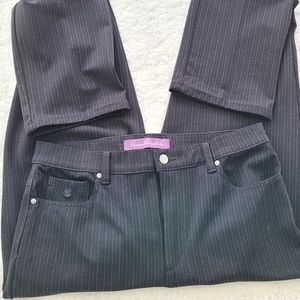 G. Vanderbilt Ponte Pinstripe Pant in Jeans Style. Sz 14. Amanda